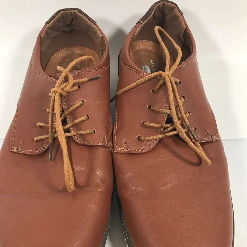 Deer Stags Oakland Oxford Mens‎ US 13W Brown Memory Foam Comfort Dress Shoes